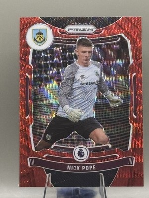 Nick Pope Newcastle 2021-22 Panini Prism EPL Red Wave Prizm (Burnley kit)