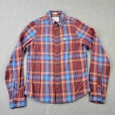 Abercrombie  Fitch Shirt Mens Medium Multicolor Plaid Pocket Button Up