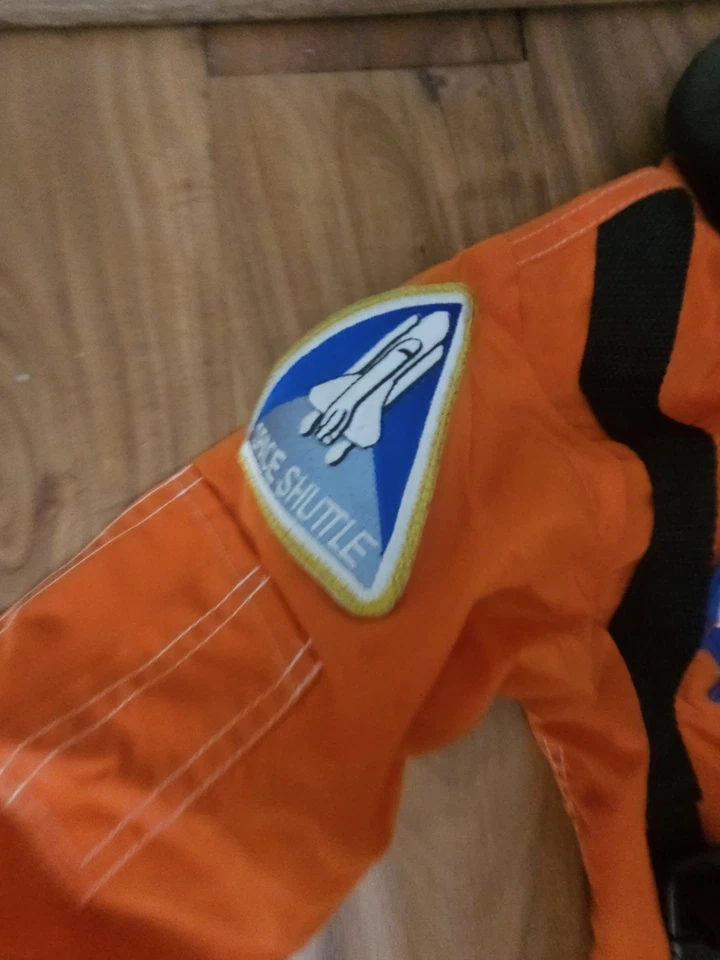 Disfraz de astronauta de la NASA Halloween para niño talla 2-3 naranja vuelo espacial mono Foto 4 de 4
