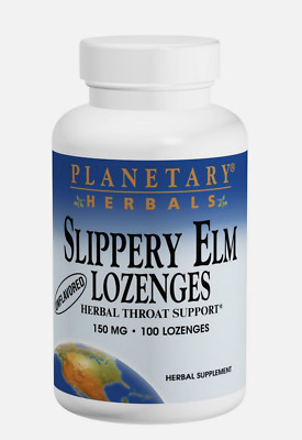 Planetary Herbals Slippery Elm Lozenges 150mg 150 mg 100 Lozenge Strawberry