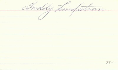 Freddie Lindstrom Signed Autographed Index Card Giants Pirates JSA II35665