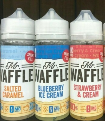 MR WAFFLE Vape Liquid 100ML E Liquid E Juice 0mg 70vg 30pg Vape 5 Flavours  | eBay UK