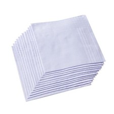 Men's White 100 Cotton Handkerchief Top Gift For Birthday and Family