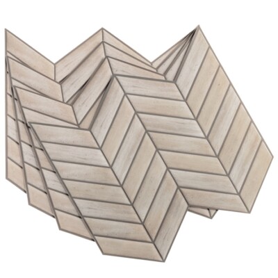 RoomMates Stick Chevron Distressed Wood / Sticktiles / 32 Tiles (8x4 Packs)