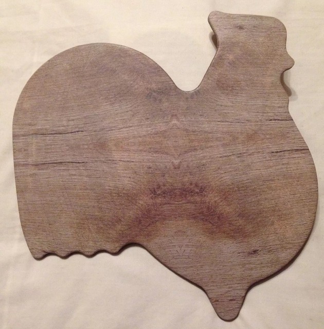 Rooster Chicken Shaped Cutting Board, 13.5" x 13" x 0.6" Kitchen Gadget