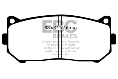 EBC Ultimax Rear Brake Pads for Kia Mentor 1.6 (94 > 99)