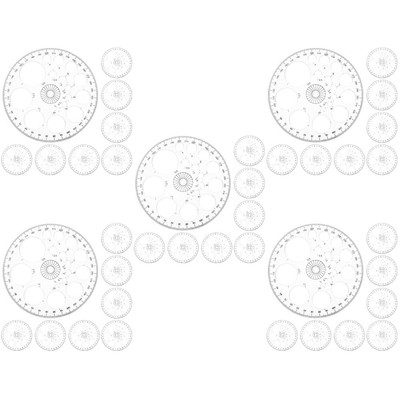  Set of 5 Klarer Winkelmesser Und Lineal Vollkreis-Winkelmesser Student
