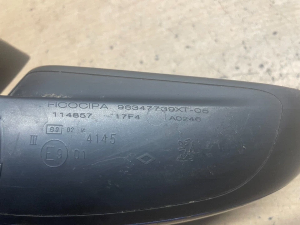 Espejo retrovisor de ala lateral Peugeot 307 CC 2006 96347739XT azul Foto 4 de 4