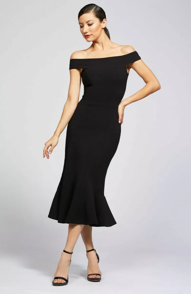 DRESS THE POPULATION NATALIA OFF THE SHOULDER BLACK DRESS XS eBay