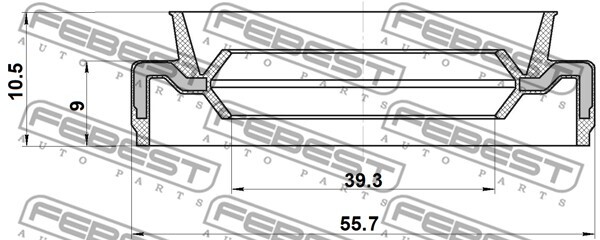 95CDS-41560910X FEBEST Seal, drive shaft for ACURA,HONDA,HONDA (DONGFENG),HONDA