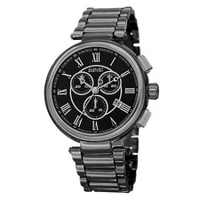 New Men's August Steiner AS8148BK Swiss Chronograph Black Dial Gunmetal Watch