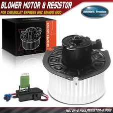 Front HVAC Blower Motor & Resistor Kit for Chevy Express Kodiak GMC Savana 1500