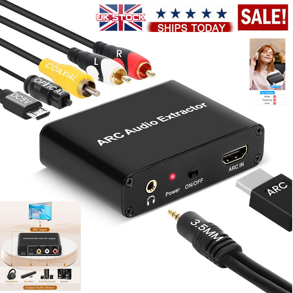 HDMI ARC Converter Adapter Audio Extractor Digital DAC to