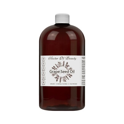 Grape seed carrier oil organic 100% pure unrefined 16 oz partial filter no scent