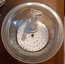 Glaswerk Wertheim großer Exsikkator Labor Trockner mit Tubus Hahn und Platte