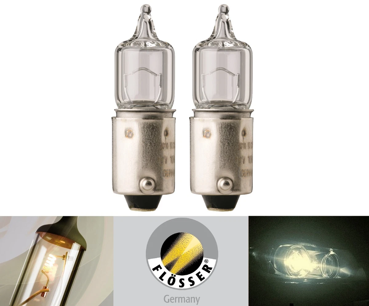 Flosser BA9s 5W Stock 4005 Two Bulbs License Plate Tag Light