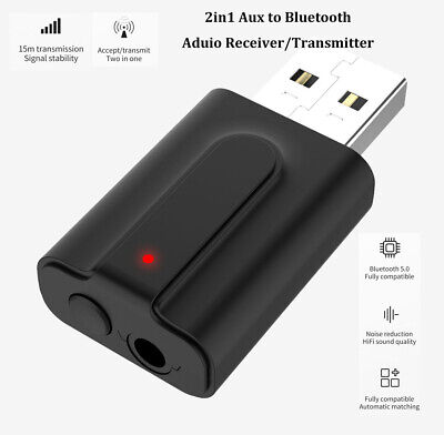 Wireless Bluetooth 5.0 Transmitter Receiver Dongle Stereo Audio Music Adapter