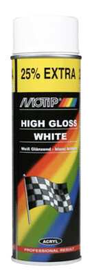 Motip Weiß Glanz Acryl Autolack Sprühlack Beschichtung Metall 500ml Felgenlack