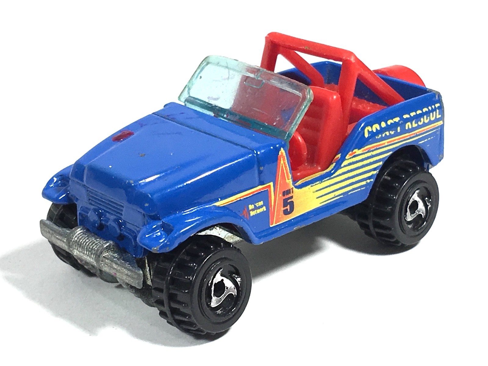 Hot Wheels 2001 Roll Patrol Jeep CJ Blue Coast Rescue HW Mainline Thailand Loose