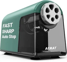 AFMAT 6-Hole Electric Pencil Sharpener, for 6-11mm Pencils