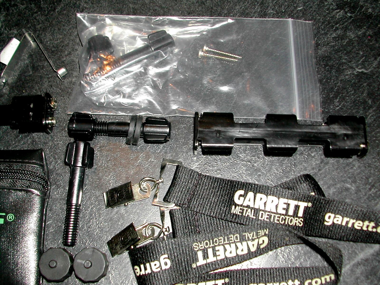 GARRETT Metal Detector Lot Promo Items Coil Bolts Battery Holders