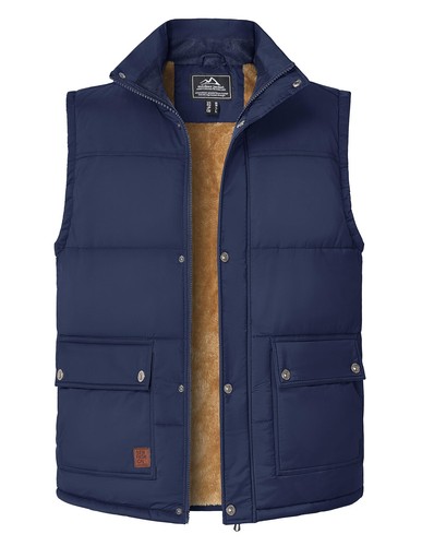 Men's Winter Vest Outerwear Fleece Lined Outdoor Vests Warm Sleeveless Jackets