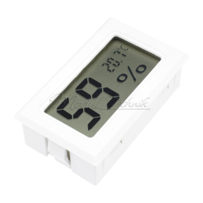 Mini Digital LCD Indoor Temperature Humidity Meter Thermometer Hygrometer White