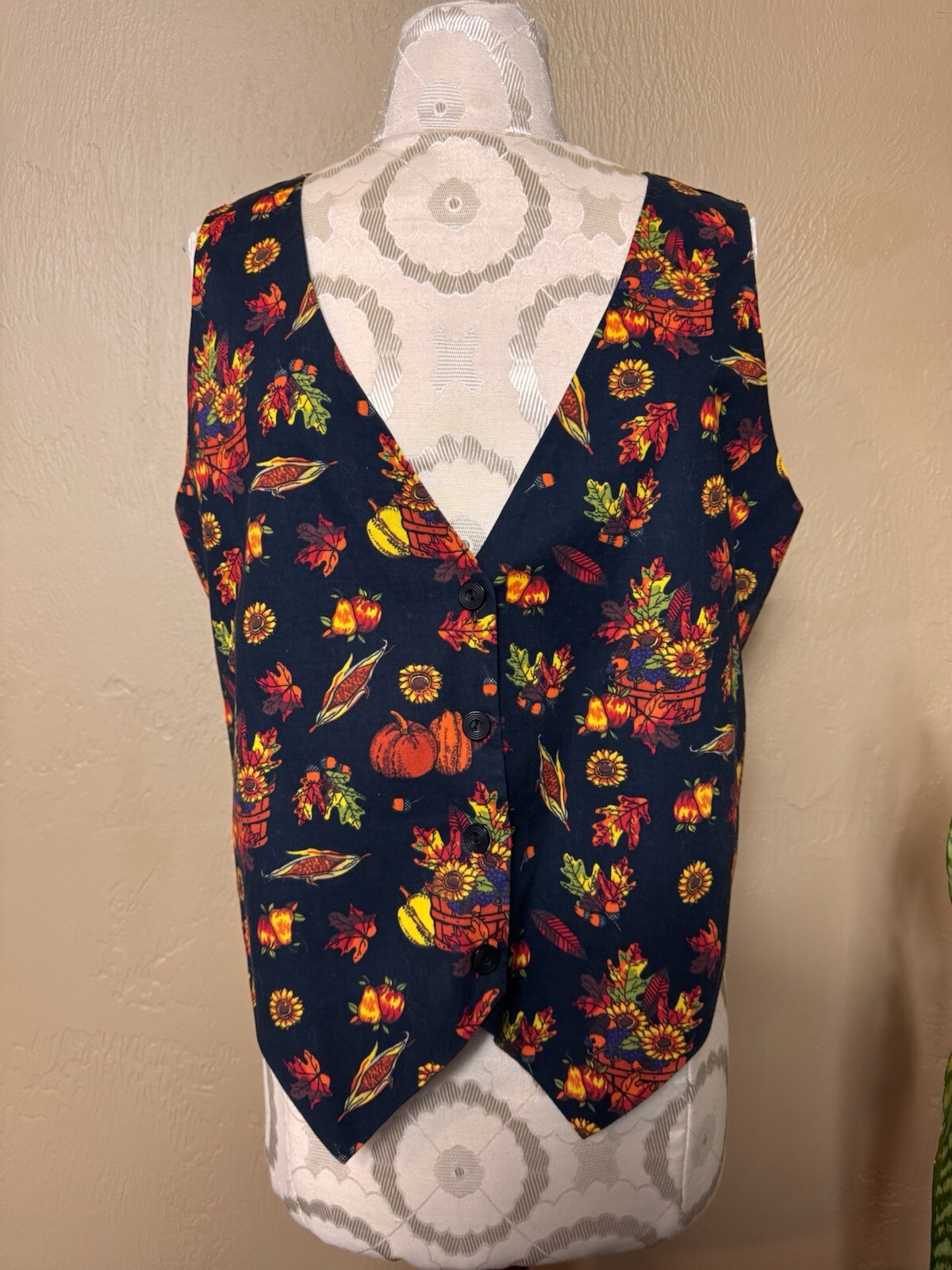 VTG Fall Designs Basic Editions Button Up Vest Sz… - image 1