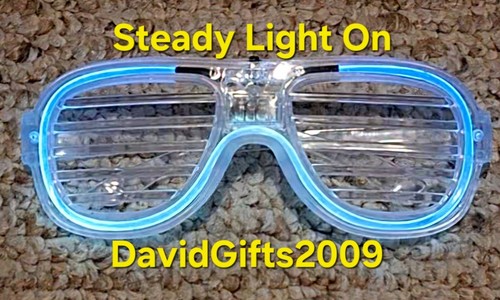 LED FLASHING SUNGLASSES LIGHT UP GLASSES BLINKING SHUTTER RAVE PARTY CLUB HOT - Picture 7 of 9
