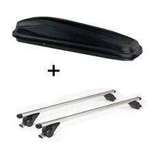 Dachbox JUEASY300L+Dachträger KING1 für für Peugeot 308 Station Wagon 5Tür ab 14