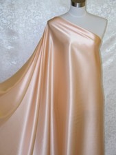 Pure Silk Charmeuse Fabric Peach Per Yard