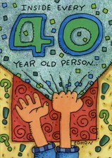 Inside Every 40 Year Old Funny 40th Birthday Card by Oatmeal Studios