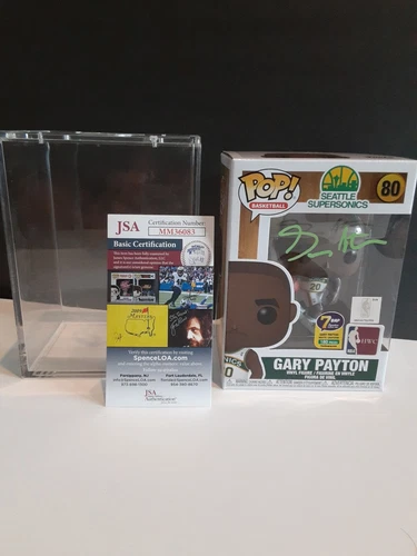 FUNKO POP! BASKETBALL SEATTLE SUPERSONIC GARY PAYTON AUTOGRAPH #80 COA THE GLOVE