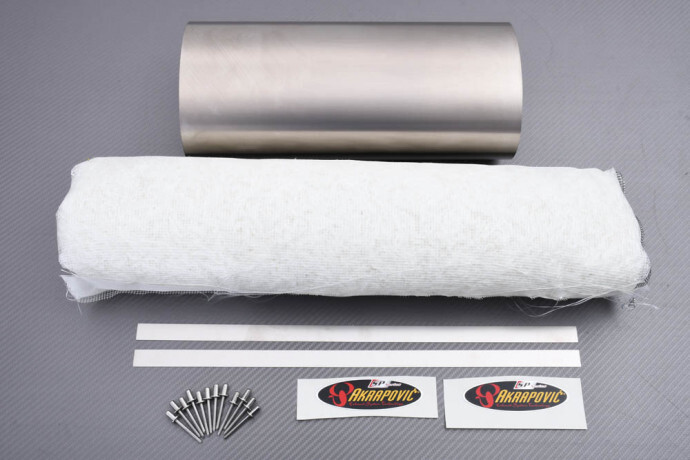 Échappement titane Akrapovič anti vibration en laine de verre