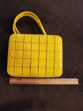 Verdi Vintage Handbag Yellow with Two Sections 8 3/4 X 7
