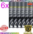 6 x Car Pride Tyre Shine Lasting Wet Look Spray Black 300ml