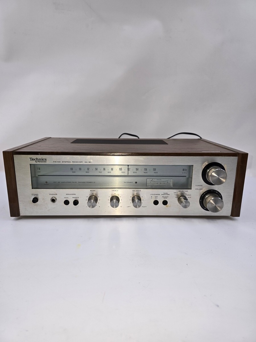 TECHNICS BY PANASONIC, SA-80 FM/AM STEREO RECEIVER, TESTED AND