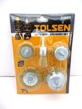 Tolsen Industrial 5 Piece Wire Brush Set