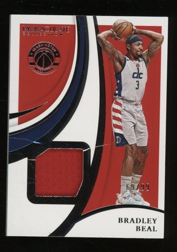2020-21 Panini Immaculate Bradley Beal Wizards Game-Used Jersey 69/99