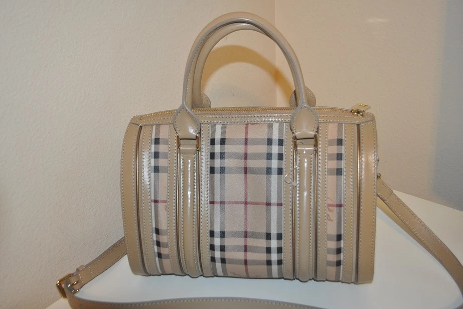 Burberry haymarket cheap bowling bag