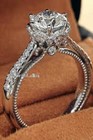 Moissanite Halo Wedding Engagement Ring Round Cut 2.20 CT Solid 14K White Gold — photo 1