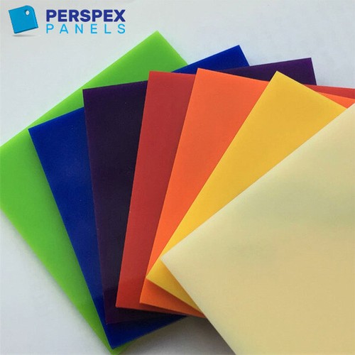 3mm Perspex Acrylic Cast Colour & Clear Panels Cut to Size Plastic