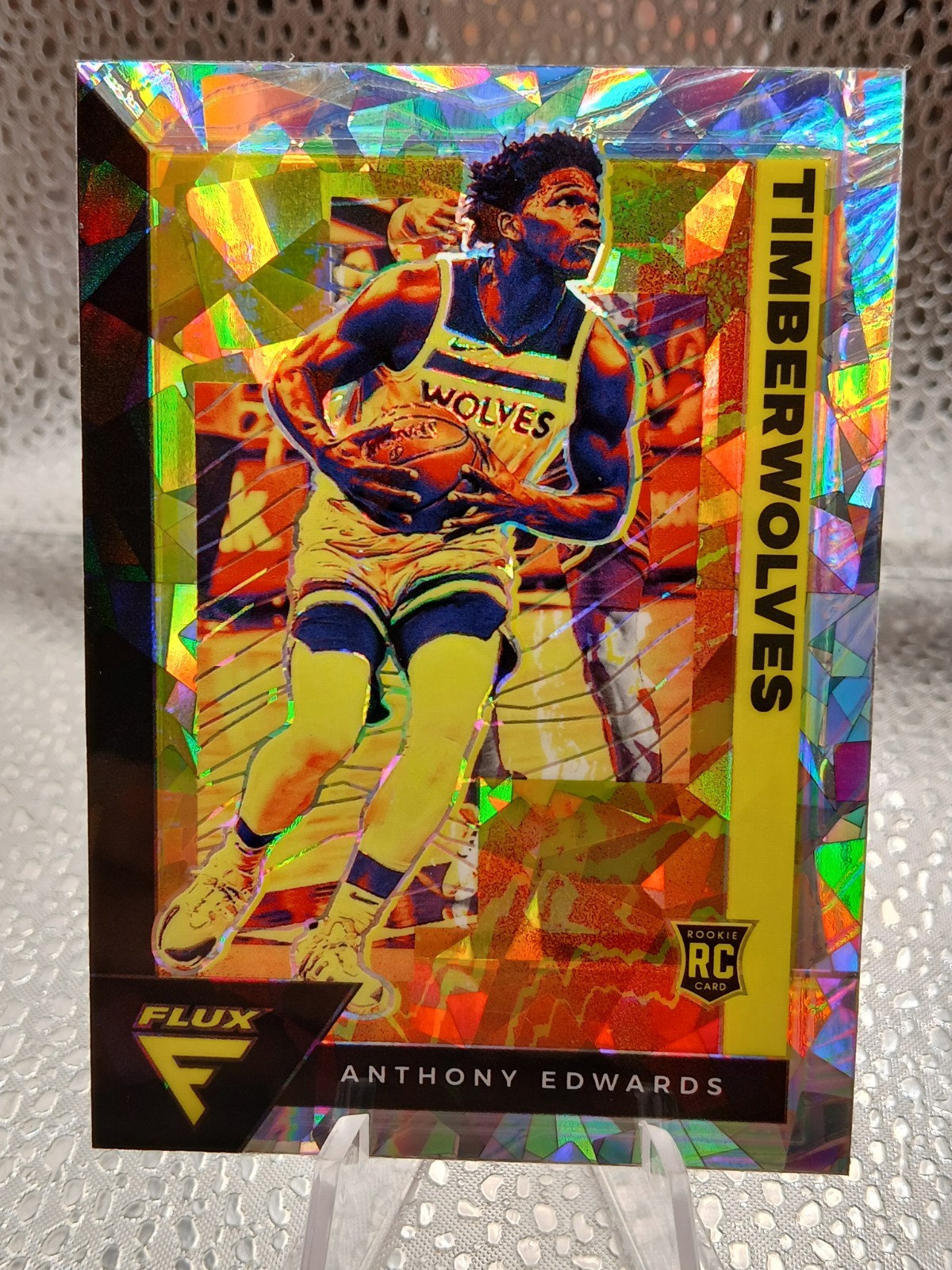 2020-21 Panini Flux - Rookies Anthony Edwards #202 Cracked Ice Prizm (RC)