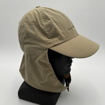 ExOfficio Buzz Off Insect Shield Trapper Hat Khaki Sun Flap Cap S/M Safari