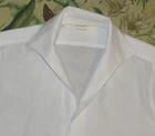 SUITSUPPLY White Spread Open Collar Long Sleeve Shirt Extra Slim 43/44 - 17.5