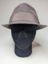 Stetson All American Wool Blend Fedora Brown Ribbon Trim S/M Made in China