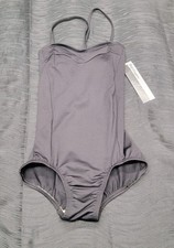 Body Wrappers Premiere Camisole Leotard Black Pinch Front Open Back SZ XS