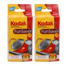 Kodak Funsaver Disposable Film Camera 2-Pack Point  Shoot 27 Exp Flash