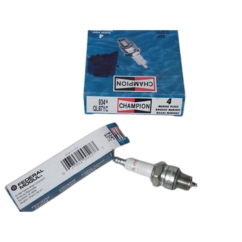 Champion QL87YC 934 Spark Plugs 4-Pack Marine Engine Outboard Inboard Plugs OEM