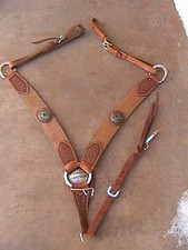 GORGEOUS JONES ROUGHOUT BREASTCOLLAR STRAP SILVER CADILLAC COWGIRL  SADDLE